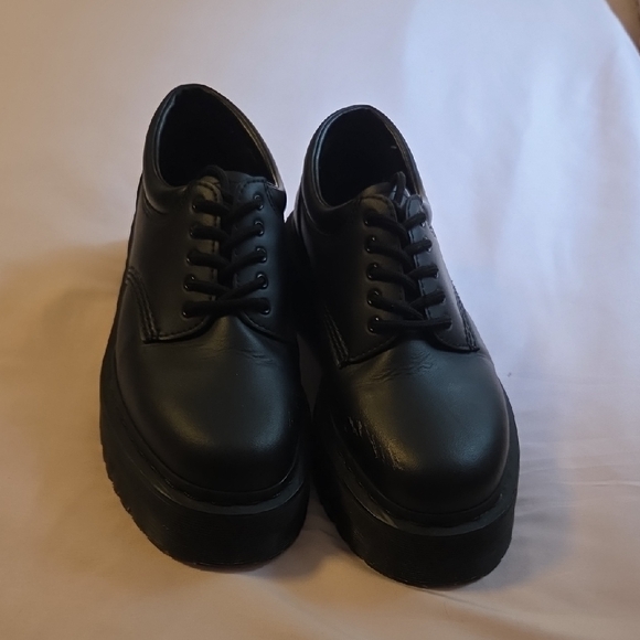 Dr. Martens Shoes - Dr. Martens Black Lace-Up Platform Derby Boots